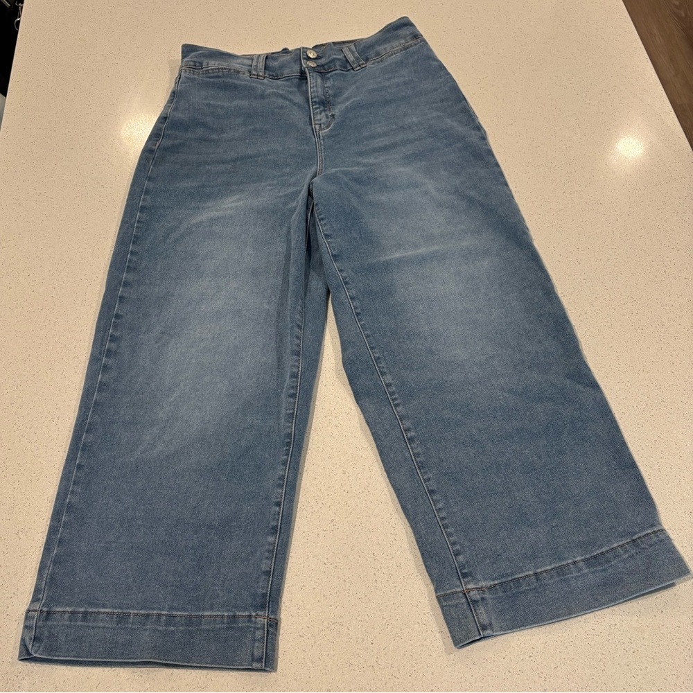 Nomad Wide Leg Flare Jeans in Medium Blue
